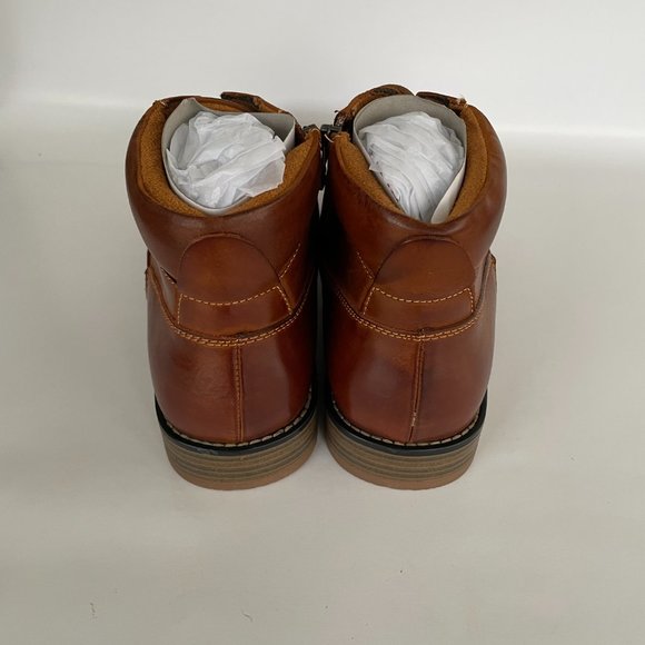 Kunsto  Genuine Leather Oxford Boots Men\'s Size 10 Brown main image 7